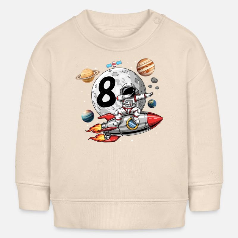 Astronaute 8 ans - Sweat bébé bio Stanley/Stella - écru doux