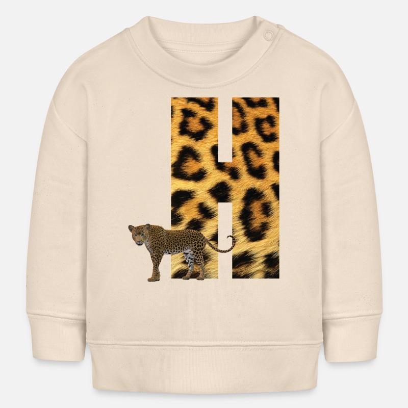 léopard h - Sweat bébé bio Stanley/Stella - écru doux