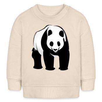 Panda - Baby Sweatshirt by Stanley/Stella - soft Ecru - Front