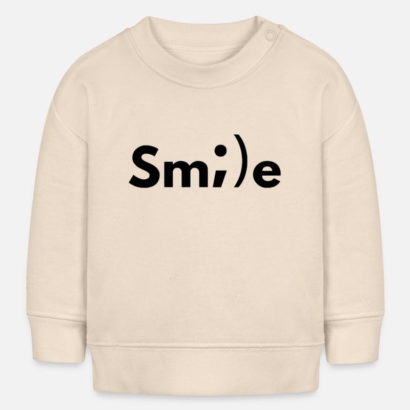 Smile - Baby Sweatshirt by Stanley/Stella - soft Ecru