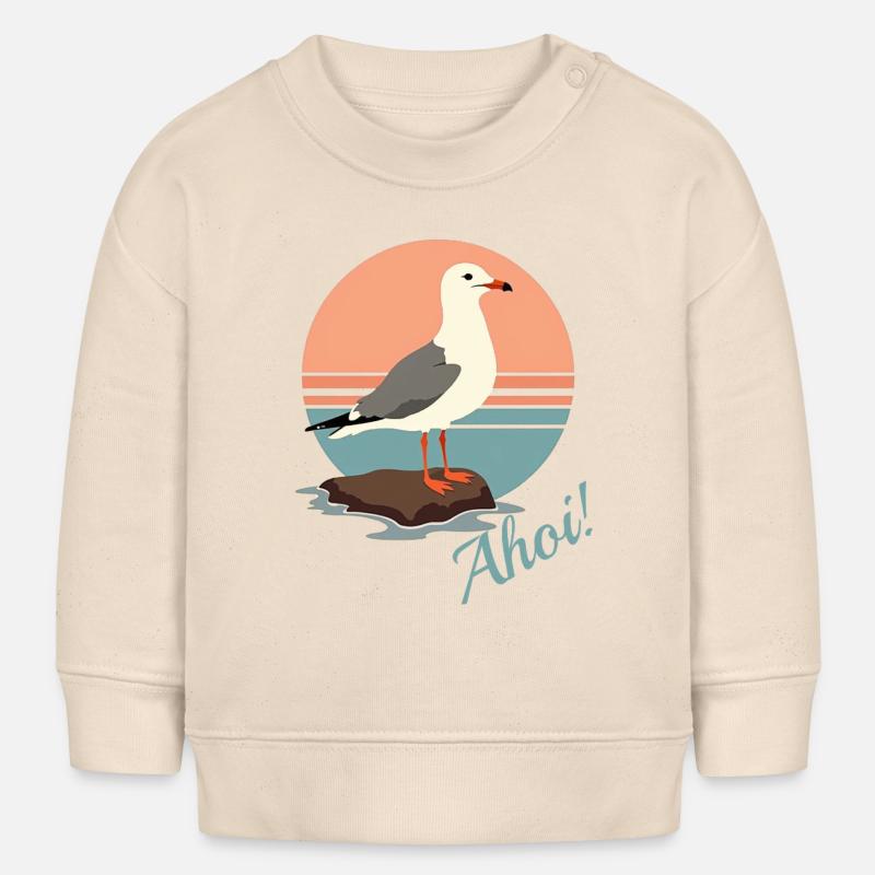 Mouette Ahoy - Sweat bébé bio Stanley/Stella - écru doux