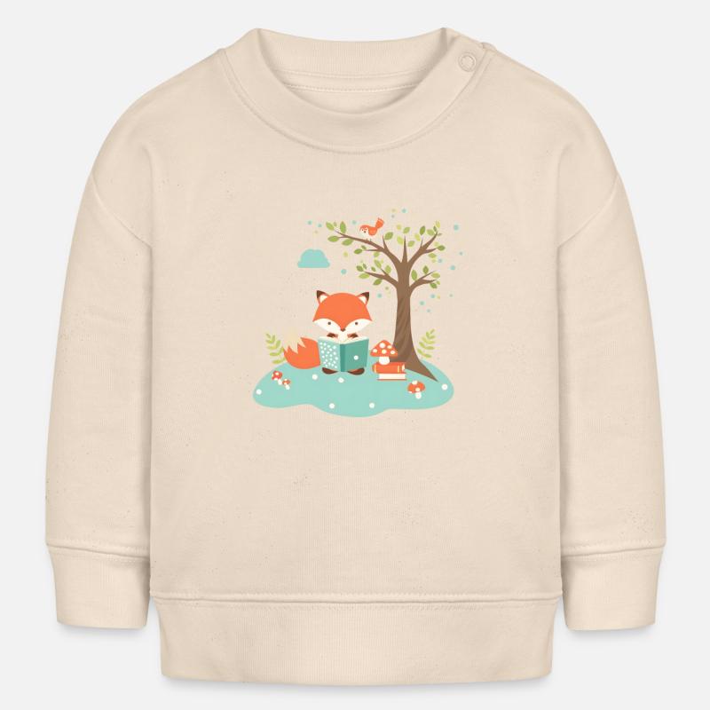 Renard sage - Sweat bébé bio Stanley/Stella - écru doux