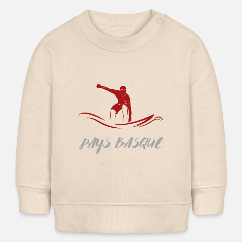 SURF BASQUE COUNTRY 2 - Baby Sweatshirt by Stanley/Stella - soft Ecru
