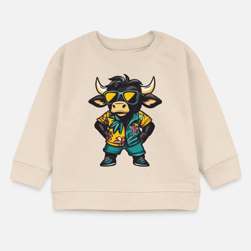 Stier Comic Lustig Sommer Baby Organic Sweatshirt Baby Changer von Stanley/Stella