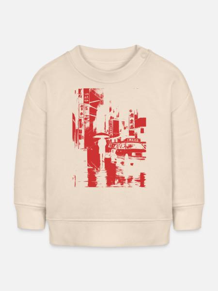 .point_city.Bezirk - Baby Organic Sweatshirt Baby Changer von Stanley/Stella - Natur