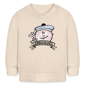 Wunschkind / Baby / Seemann / Ahoi / Geburt / Boot - Baby Organic Sweatshirt Baby Changer von Stanley/Stella - Natur - Vorne