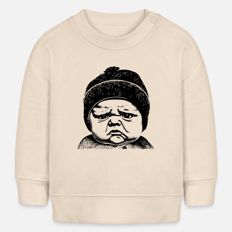 The Grumpy Baby - Baby Sweatshirt by Stanley/Stella - soft Ecru