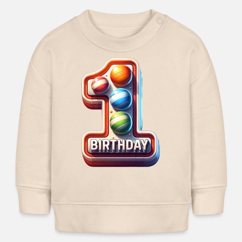 1 - Sweat bébé bio Stanley/Stella - écru doux