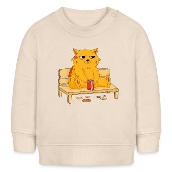 Juste de la bonne humeur - Sweat bébé bio Stanley/Stella - écru doux - Devant