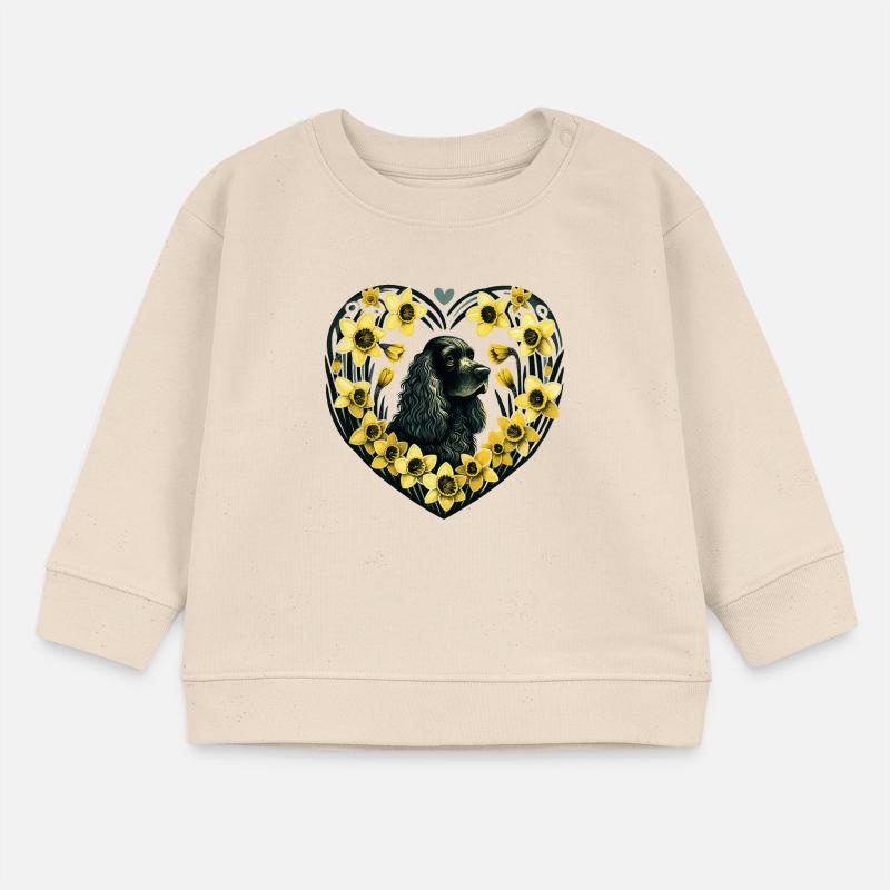 Cocker noir Sweat bébé bio Stanley/Stella