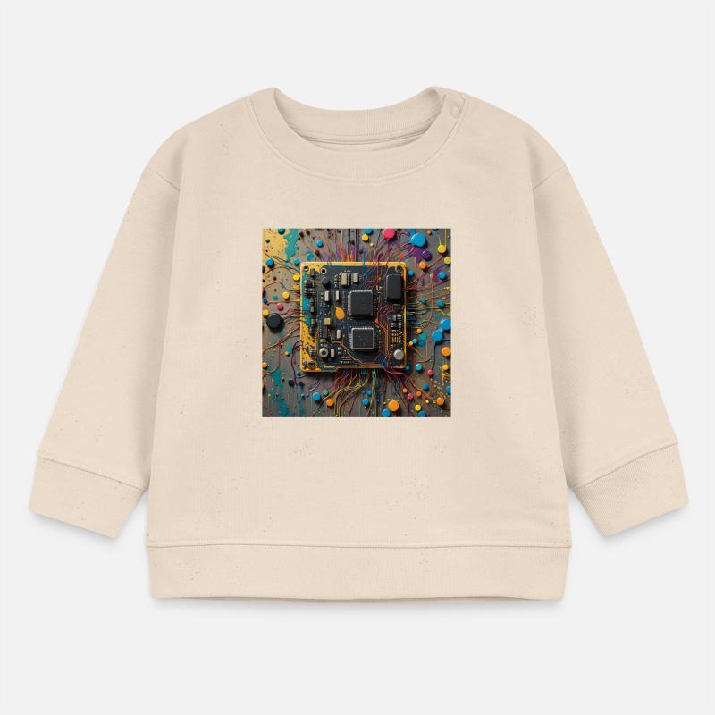 Microchip colored Baby Sweatshirt by Stanley/Stella