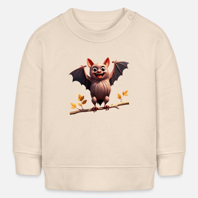 Chauve-souris joyeuse - Sweat bébé bio Stanley/Stella - écru doux