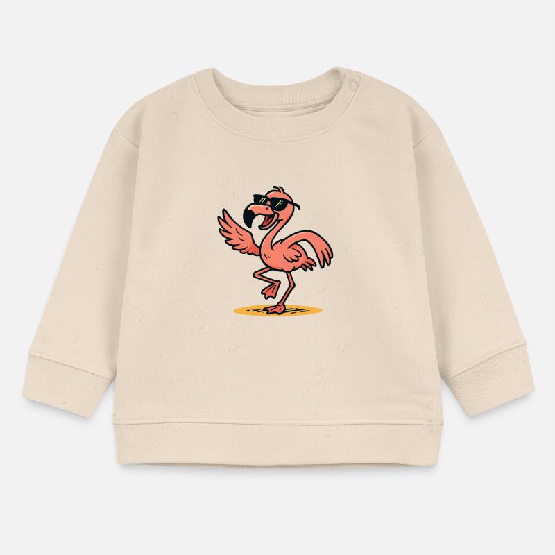 Flamingo Comic dance Baby Organic Sweatshirt Baby Changer von Stanley/Stella