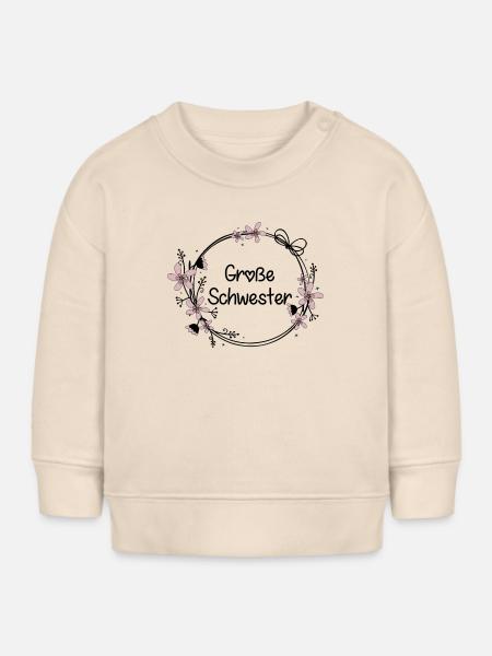 Große Schwester - Baby Organic Sweatshirt Baby Changer von Stanley/Stella - Natur