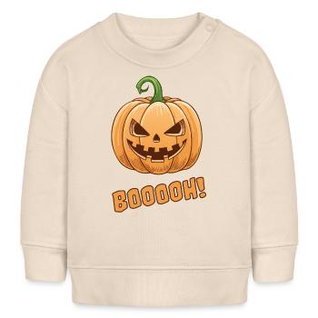 Halloween-Pumpkin - Baby Organic Sweatshirt Baby Changer von Stanley/Stella - Natur - Vorne