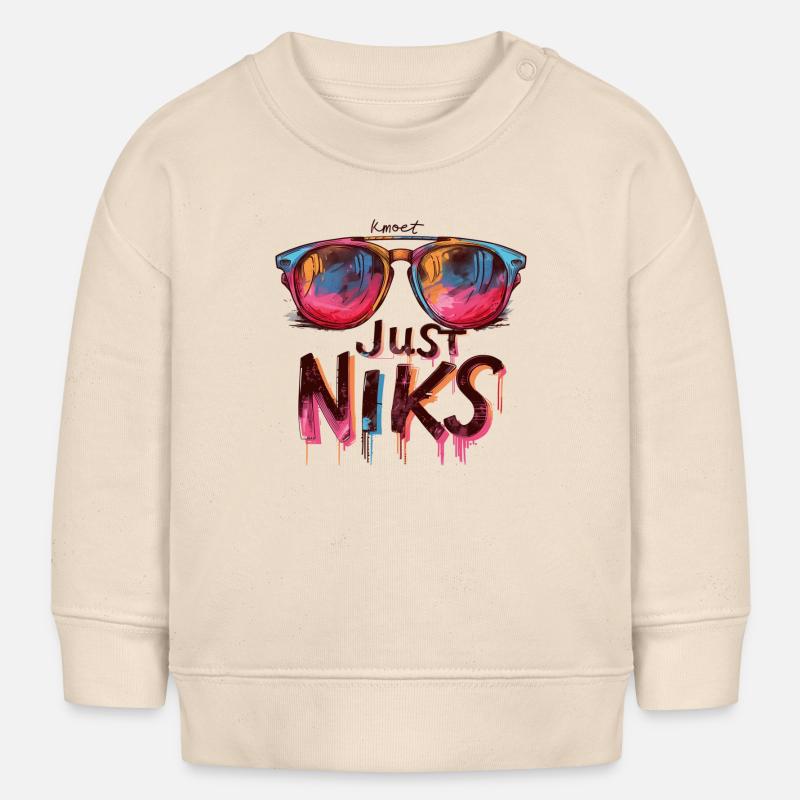 Kmoet just niks, dialecte anversois Chemises - Sweat bébé bio Stanley/Stella - écru doux