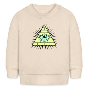 Illuminati Pyramide - Baby Organic Sweatshirt Baby Changer von Stanley/Stella - Natur - Vorne