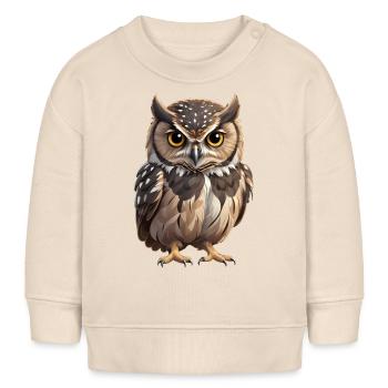 Junge braune Eule - Baby Organic Sweatshirt Baby Changer von Stanley/Stella - Natur - Vorne