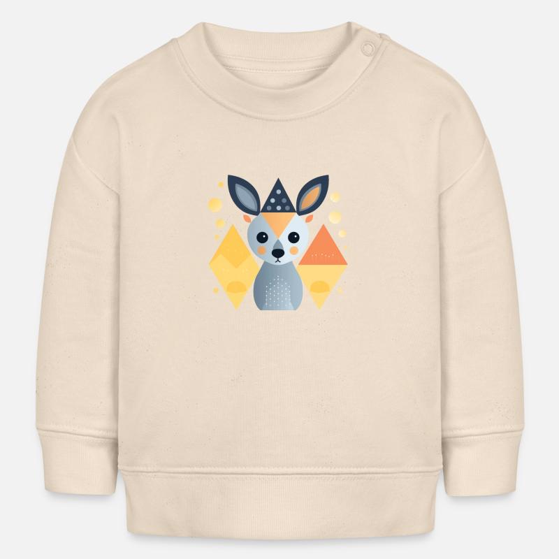 Animal abstrait - Sweat bébé bio Stanley/Stella - écru doux