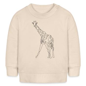 Lineart Giraffe - Baby Organic Sweatshirt Baby Changer von Stanley/Stella - Natur - Vorne
