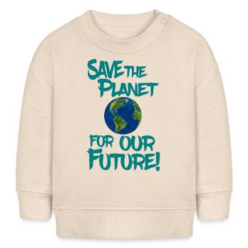 Save the planet for our future! - Baby Organic Sweatshirt Baby Changer von Stanley/Stella - Natur - Vorne