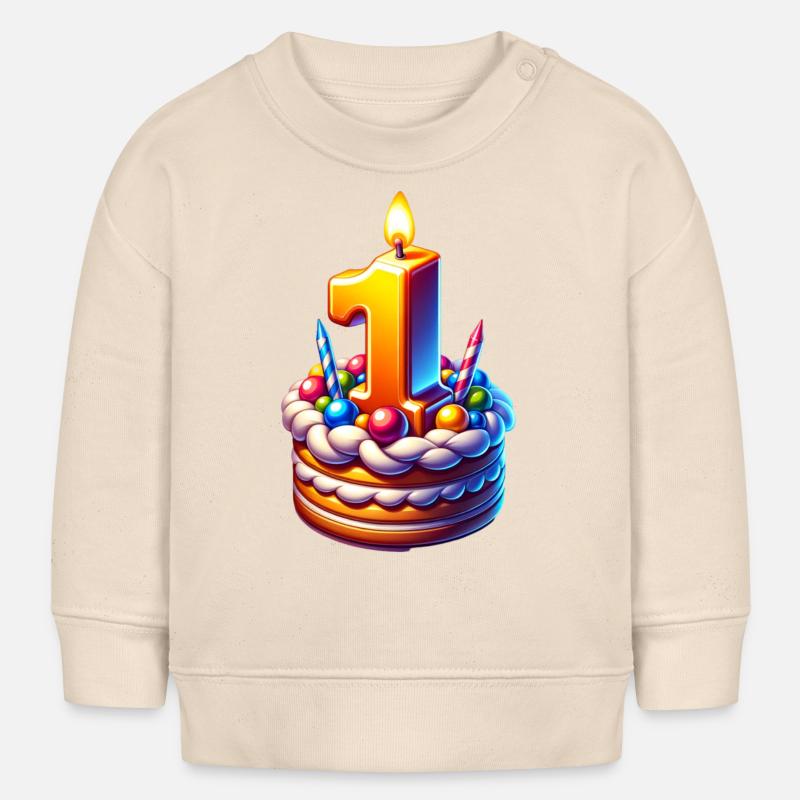 1 Anniversaire - Sweat bébé bio Stanley/Stella - écru doux