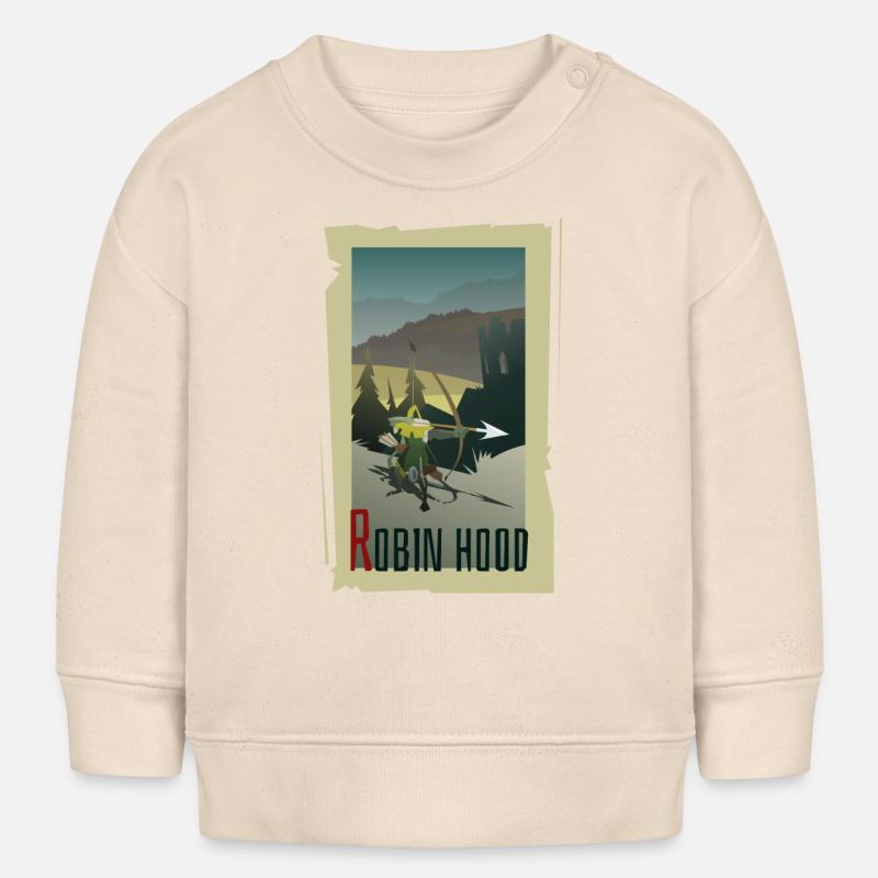 Robin des Bois - Sweat bébé bio Stanley/Stella - écru doux
