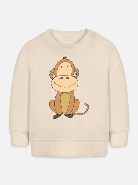 affe lustig - Baby Organic Sweatshirt Baby Changer von Stanley/Stella - Natur