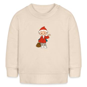 Sandmännchen winkt - Baby Organic Sweatshirt Baby Changer von Stanley/Stella - Natur - Vorne