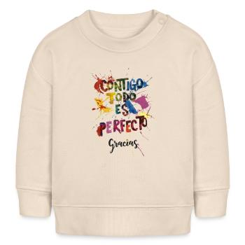 Perfectly United: An Art That Reflects Love - Baby Sweatshirt by Stanley/Stella - soft Ecru - Front