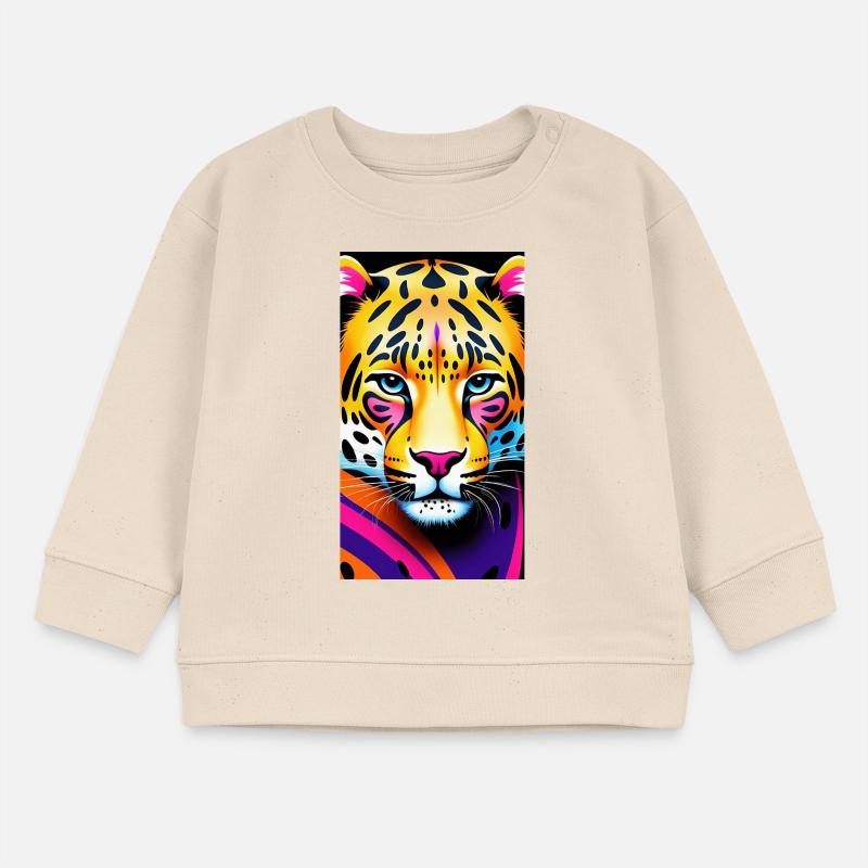 Leopard Front 1 Baby Organic Sweatshirt Baby Changer von Stanley/Stella