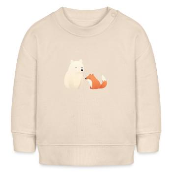 Cute Animal - Baby Organic Sweatshirt Baby Changer von Stanley/Stella - Natur - Vorne