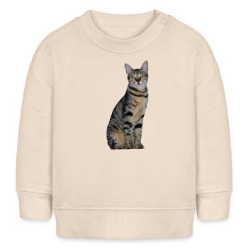 Katze Kätzchen getigert Tigerkatze - Baby Organic Sweatshirt Baby Changer von Stanley/Stella - Natur - Vorne