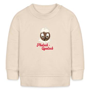 Pittiplatsch PlatschQuatsch rot 2024 - Baby Organic Sweatshirt Baby Changer von Stanley/Stella - Natur - Vorne
