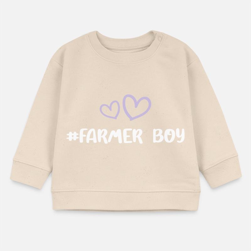 Fermier Garçon Coeur Amour Sweat bébé bio Stanley/Stella