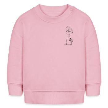 astronaute - Sweat bébé bio Stanley/Stella - rose pâle - Devant