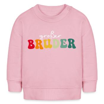 Großer Bruder - Baby Organic Sweatshirt Baby Changer von Stanley/Stella - Hellrosa - Vorne