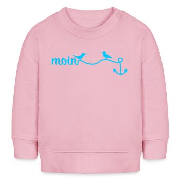 Moin, Möwen und Anker - Baby Organic Sweatshirt Baby Changer von Stanley/Stella - Hellrosa - Vorne