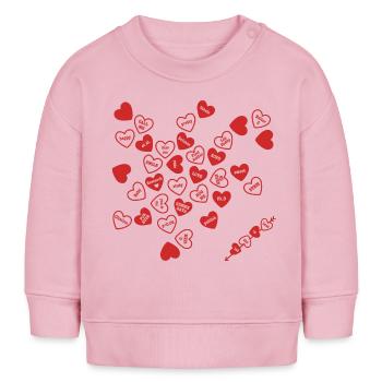 Saint-Valentin - Sweat bébé bio Stanley/Stella - rose pâle - Devant
