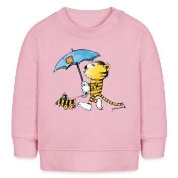 Janosch Kleiner Tiger & Tigerente Mit Schirm - Baby Organic Sweatshirt Baby Changer von Stanley/Stella - Hellrosa - Vorne