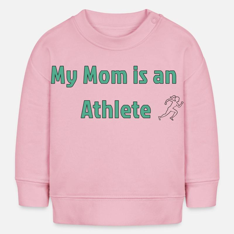 Ma mère est une athlète - Sweat bébé bio Stanley/Stella - rose pâle