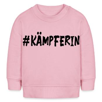 # Kämpferin - Mut Kraft Glücksbringer - Baby Organic Sweatshirt Baby Changer von Stanley/Stella - Hellrosa - Vorne