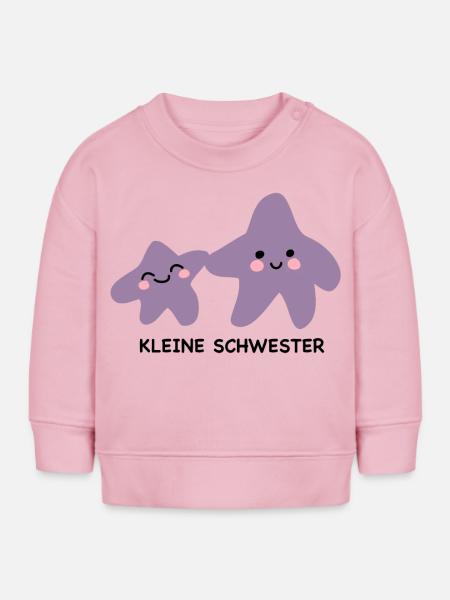 Kleine schwester - Baby Organic Sweatshirt Baby Changer von Stanley/Stella - Hellrosa