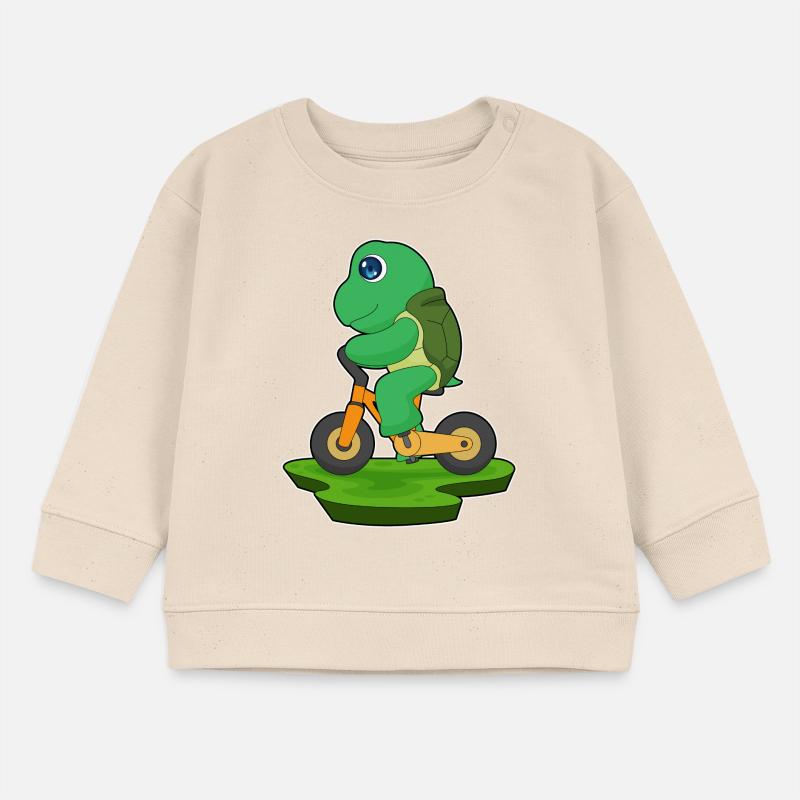 Turtle Bicycle Baby Sweatshirt by Stanley/Stella