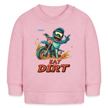 Lass uns Dreck fressen, Motocross - Baby Organic Sweatshirt Baby Changer von Stanley/Stella - Hellrosa - Vorne