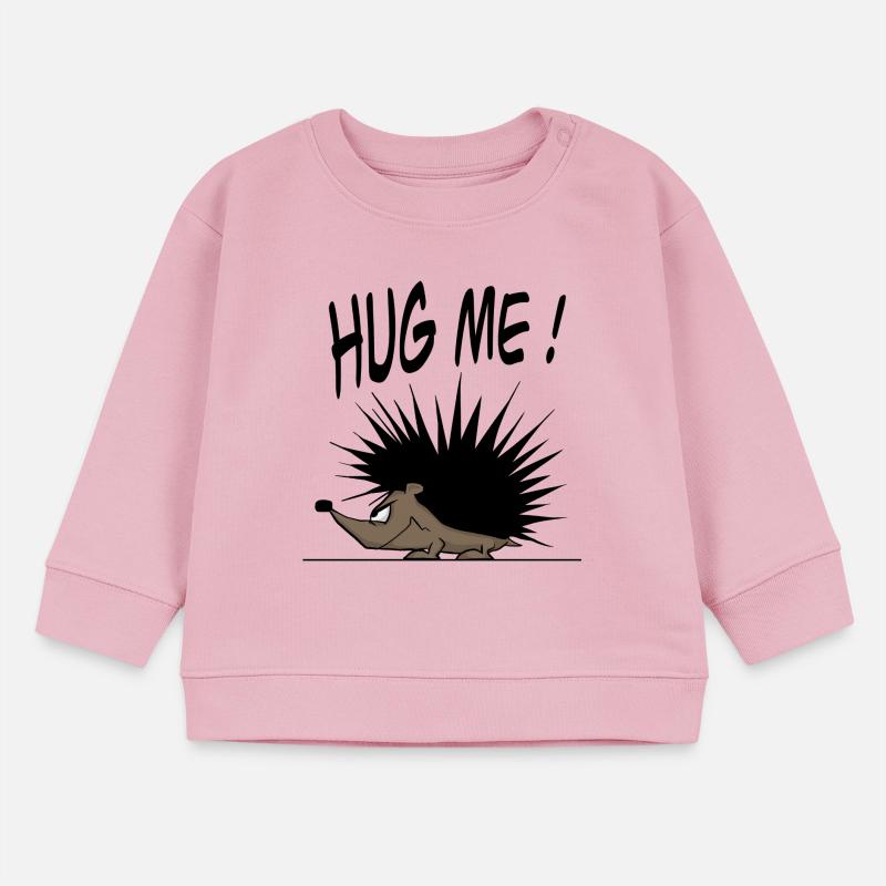 Lustiger Igel sagt HUG ME ! Comic Stil Baby Organic Sweatshirt Baby Changer von Stanley/Stella
