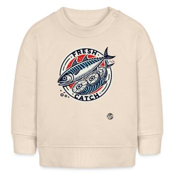 Makrelenfilet – frischer Fisch frisch gefangen - Baby Organic Sweatshirt Baby Changer von Stanley/Stella - Natur - Vorne