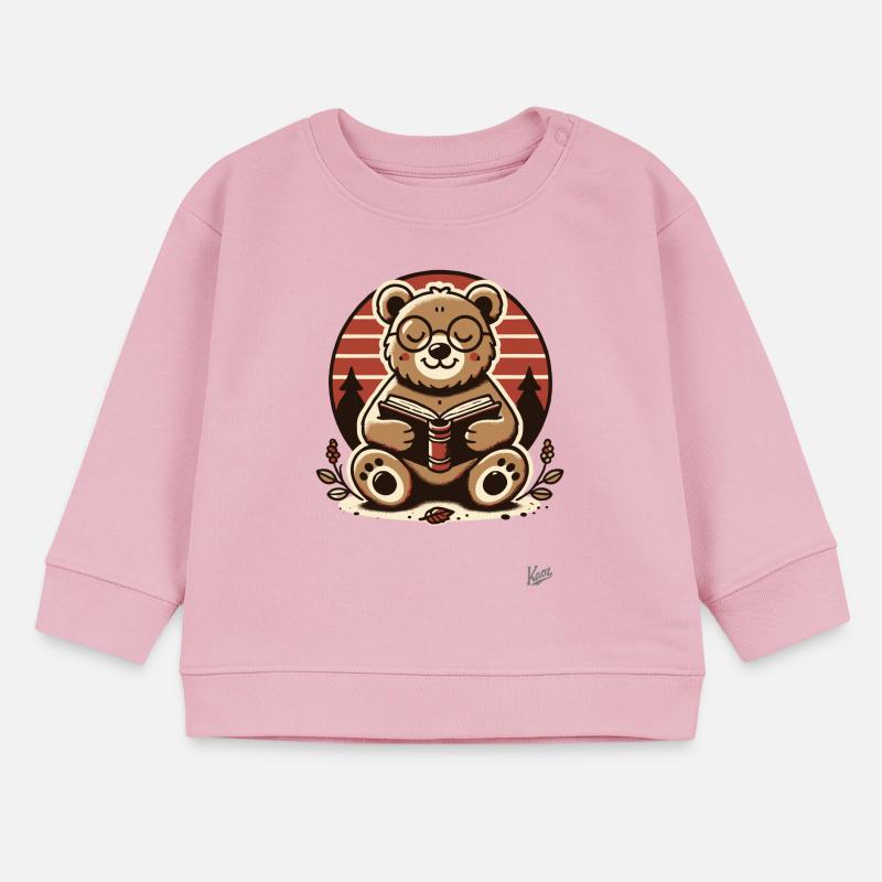 Schlauer Bär liest ein Buch Baby Organic Sweatshirt Baby Changer von Stanley/Stella