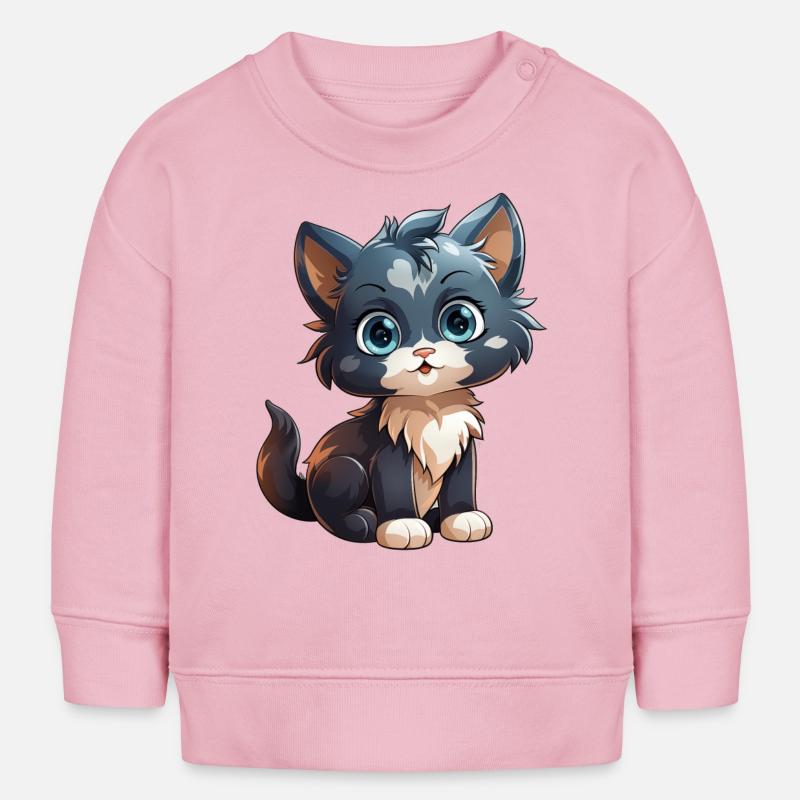 catb1 - Sweat bébé bio Stanley/Stella - rose pâle