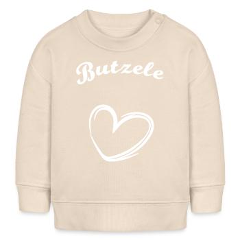 schwäbisches Baby Butzi Butzele - Baby Organic Sweatshirt Baby Changer von Stanley/Stella - Natur - Vorne